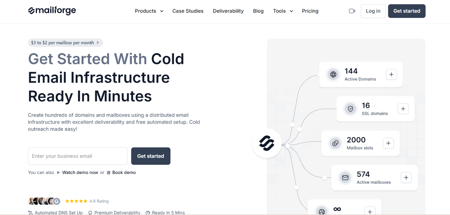 Mailforge homepage