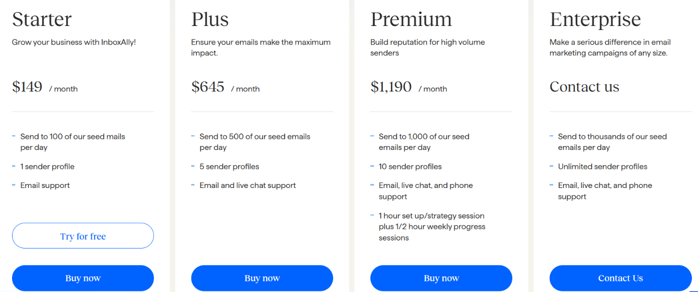 InboxAlly pricing