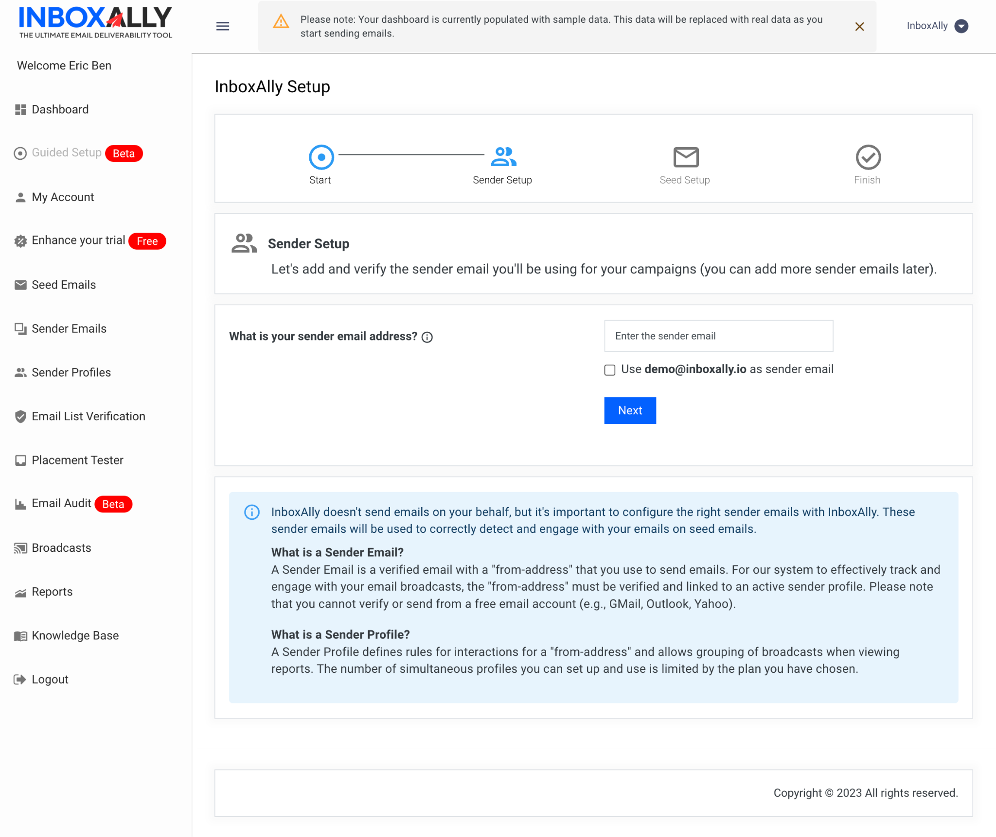 InboxAlly setup process