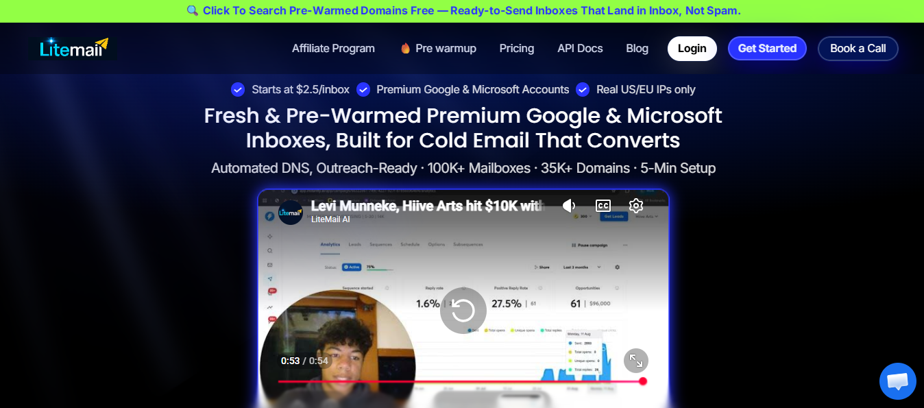 Litemail homepage