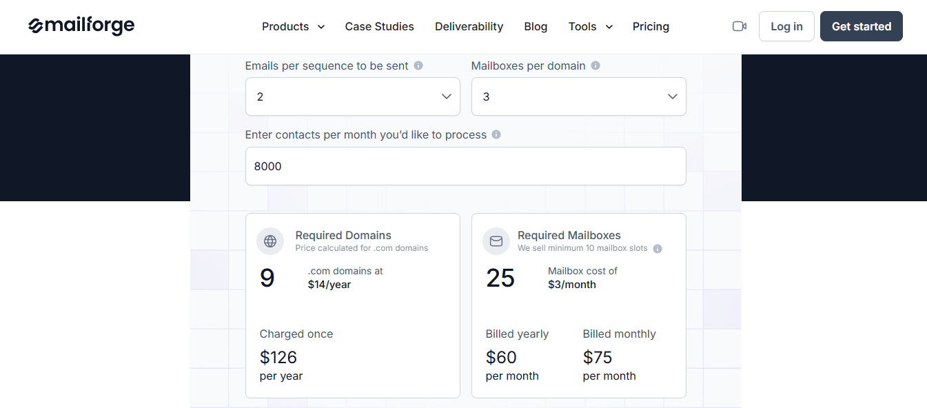 Mailforge Pricing