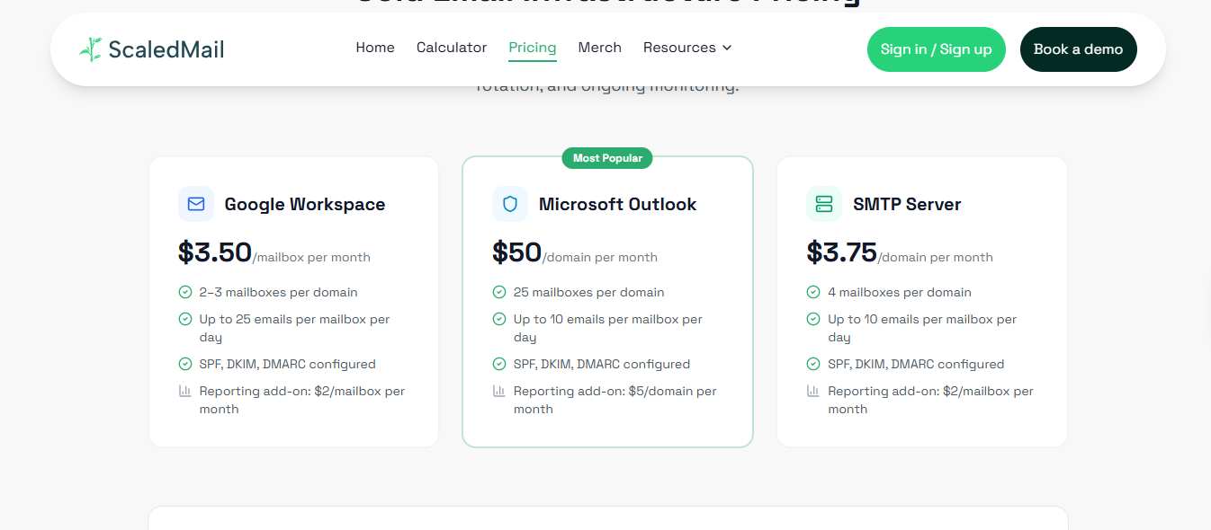 ScaledMail Pricing
