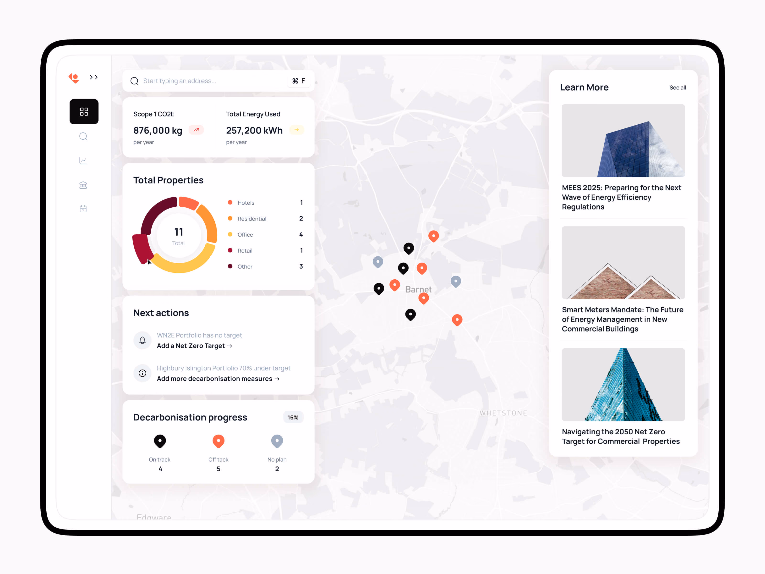 Design for climate tech startup MapMortar