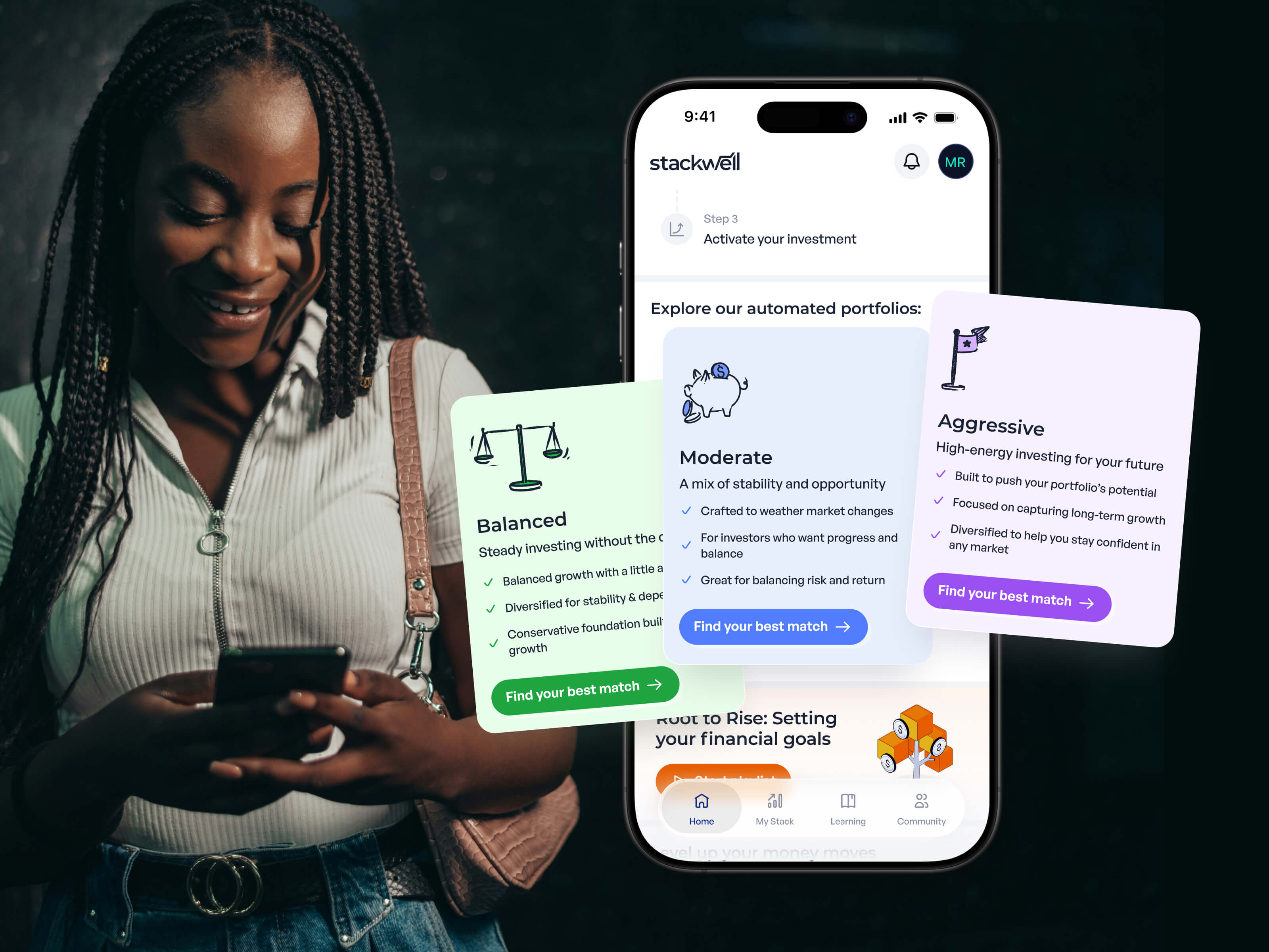 Portfolios choice Stackwell fintech