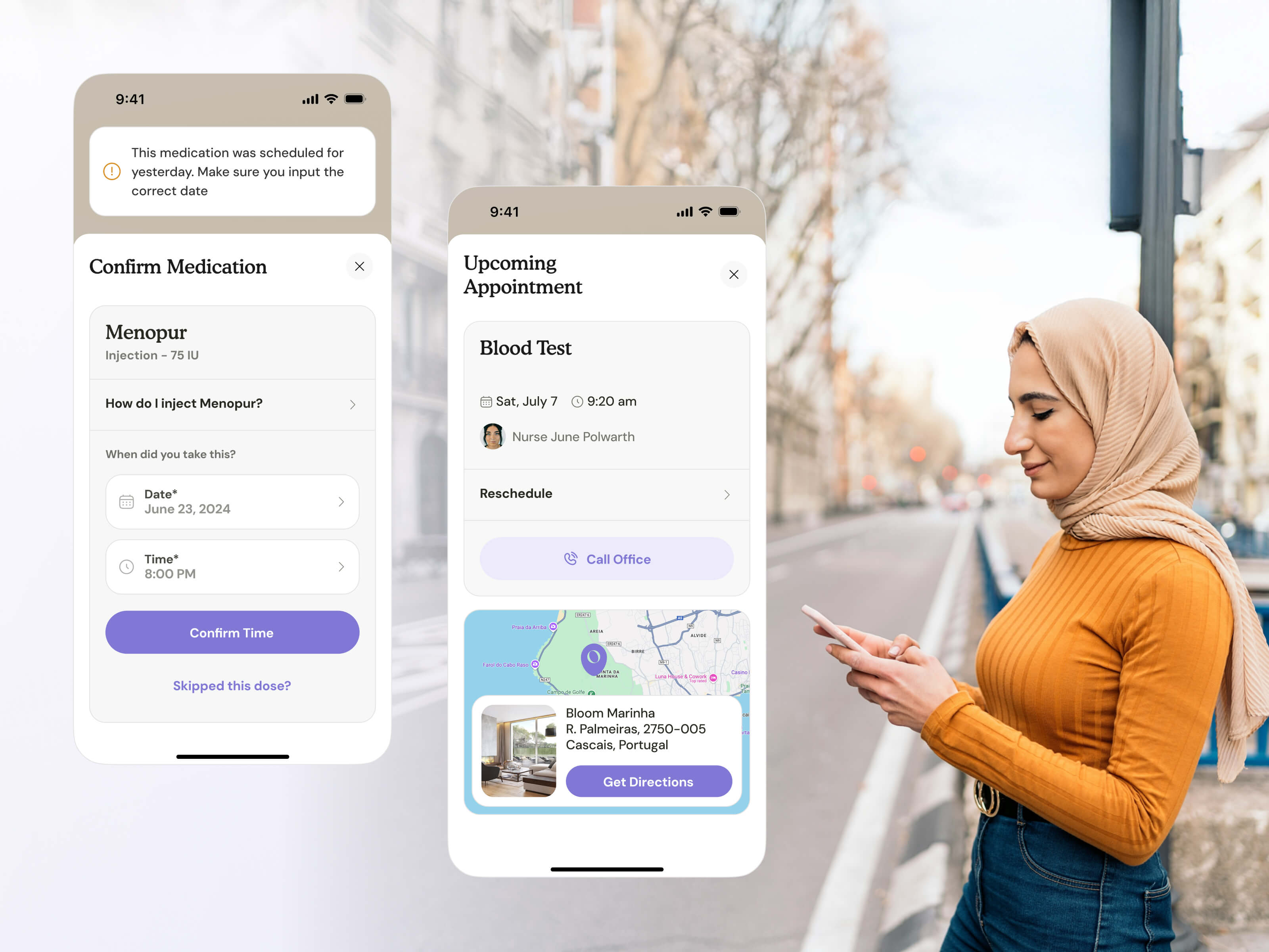 UX UI design for IVF clinic