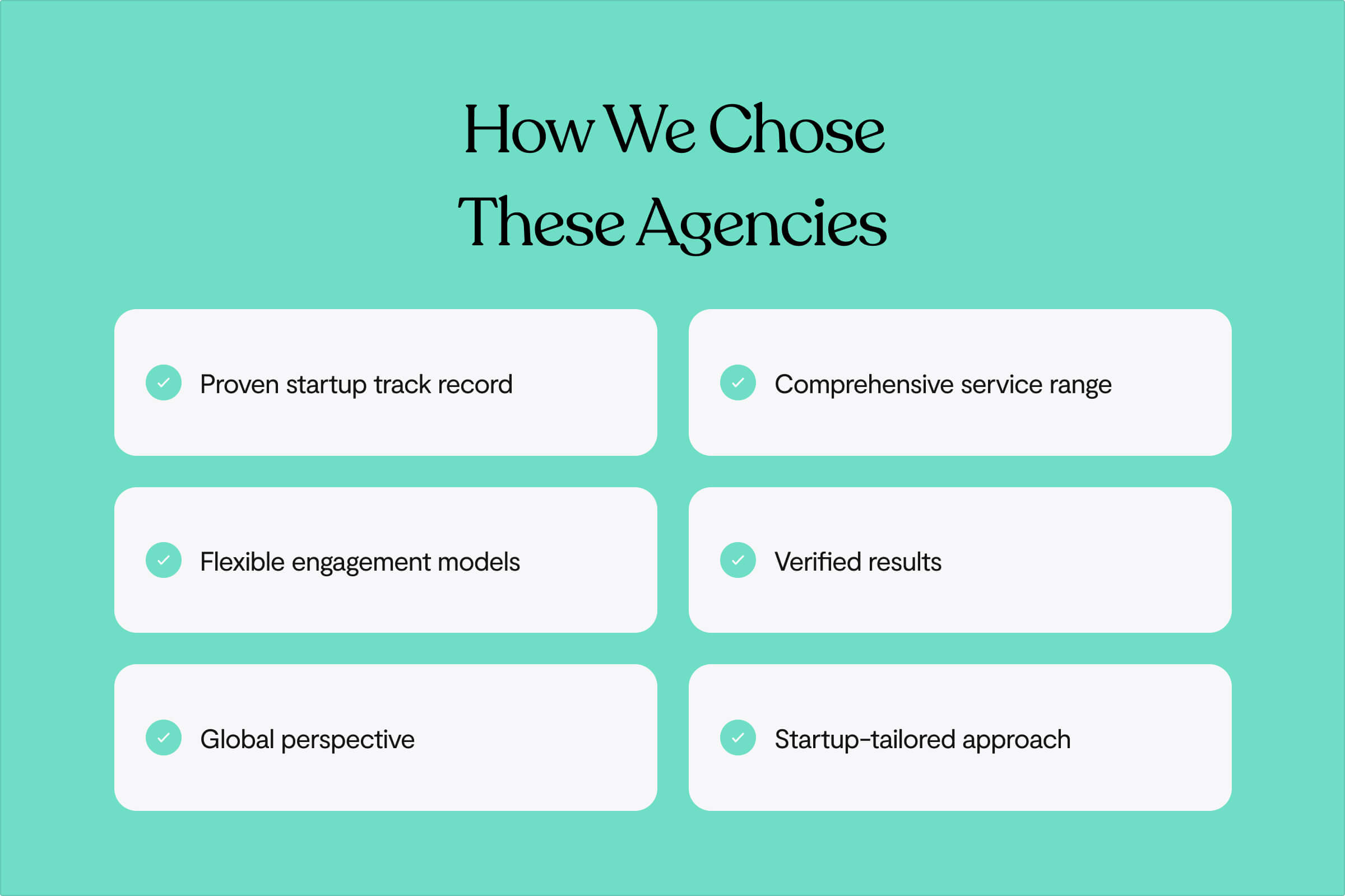 How we chose UX agencies