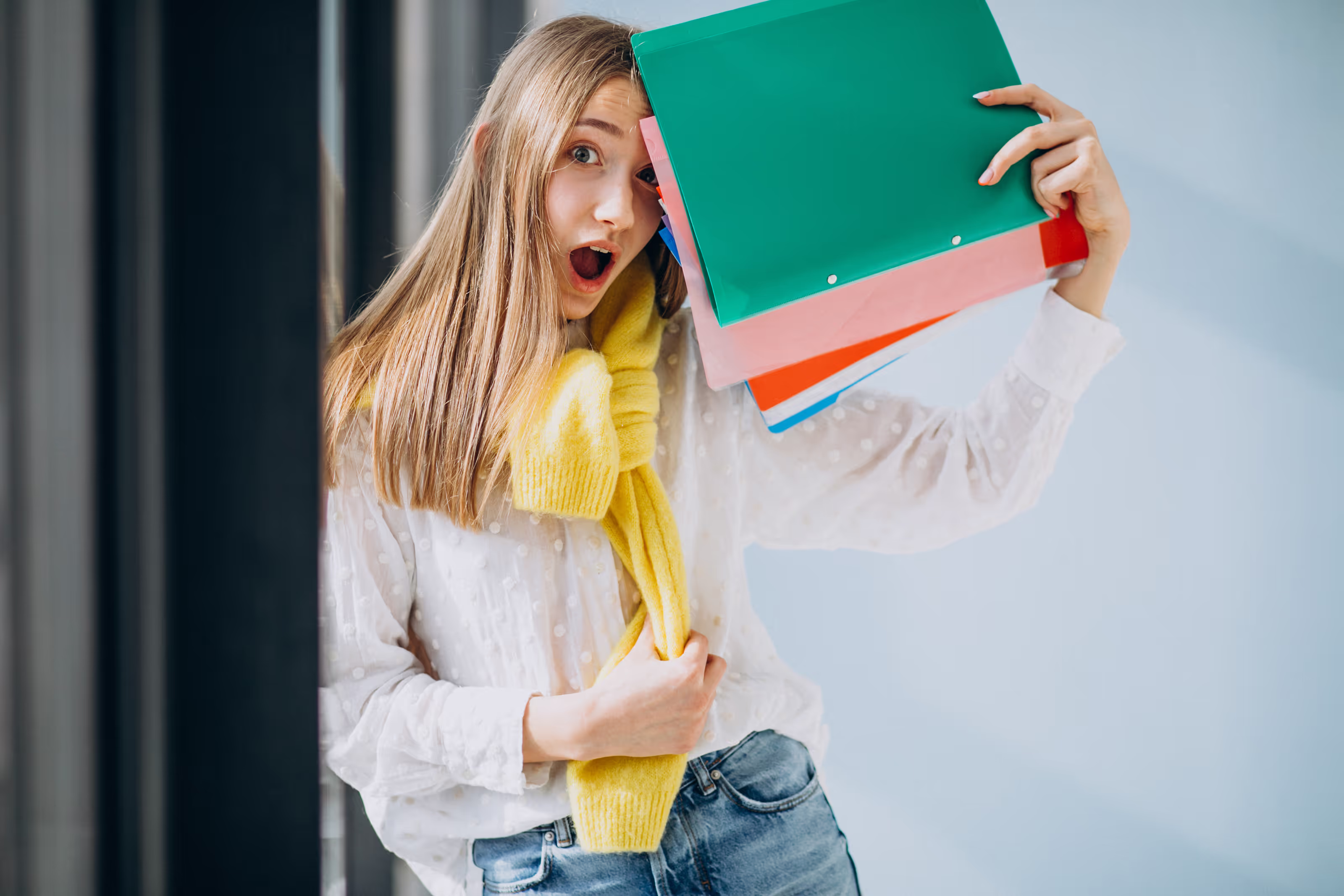 woman holding documents