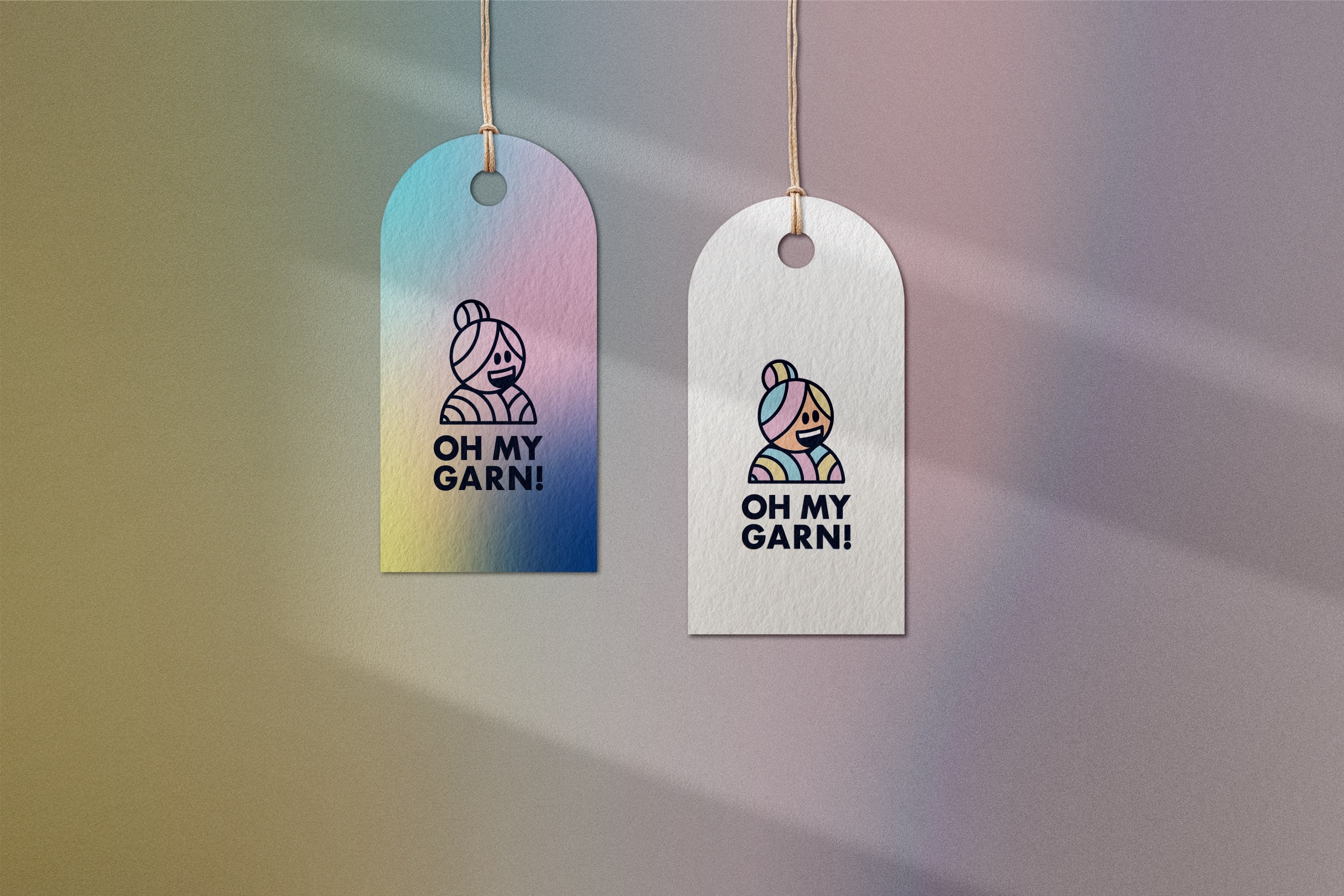 Tag mockup for Oh My Garn