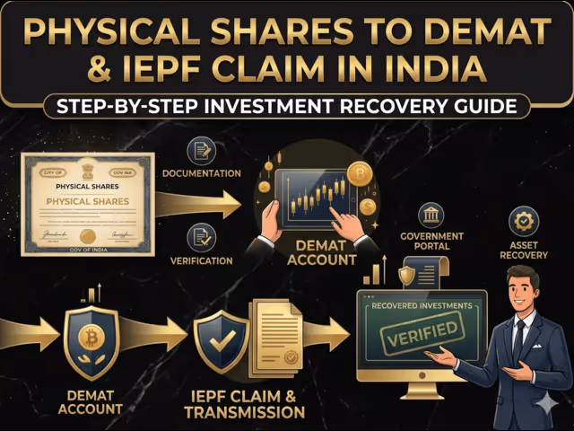 Physical Shares to Demat, IEPF Claim & Transmission in India – Complete Step-by-Step Guide to Recover Lost Investments
