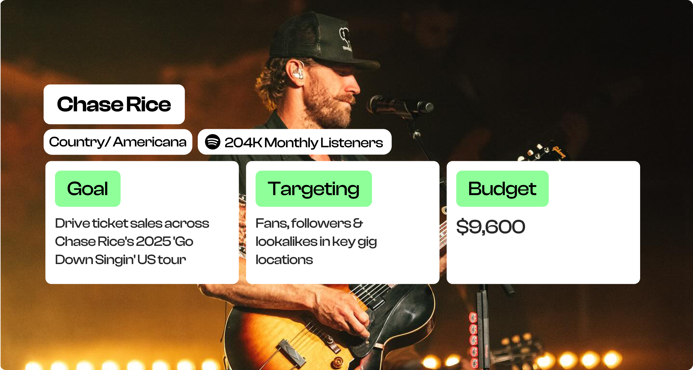 Chase Rice Go Down Singin tour campaign overview