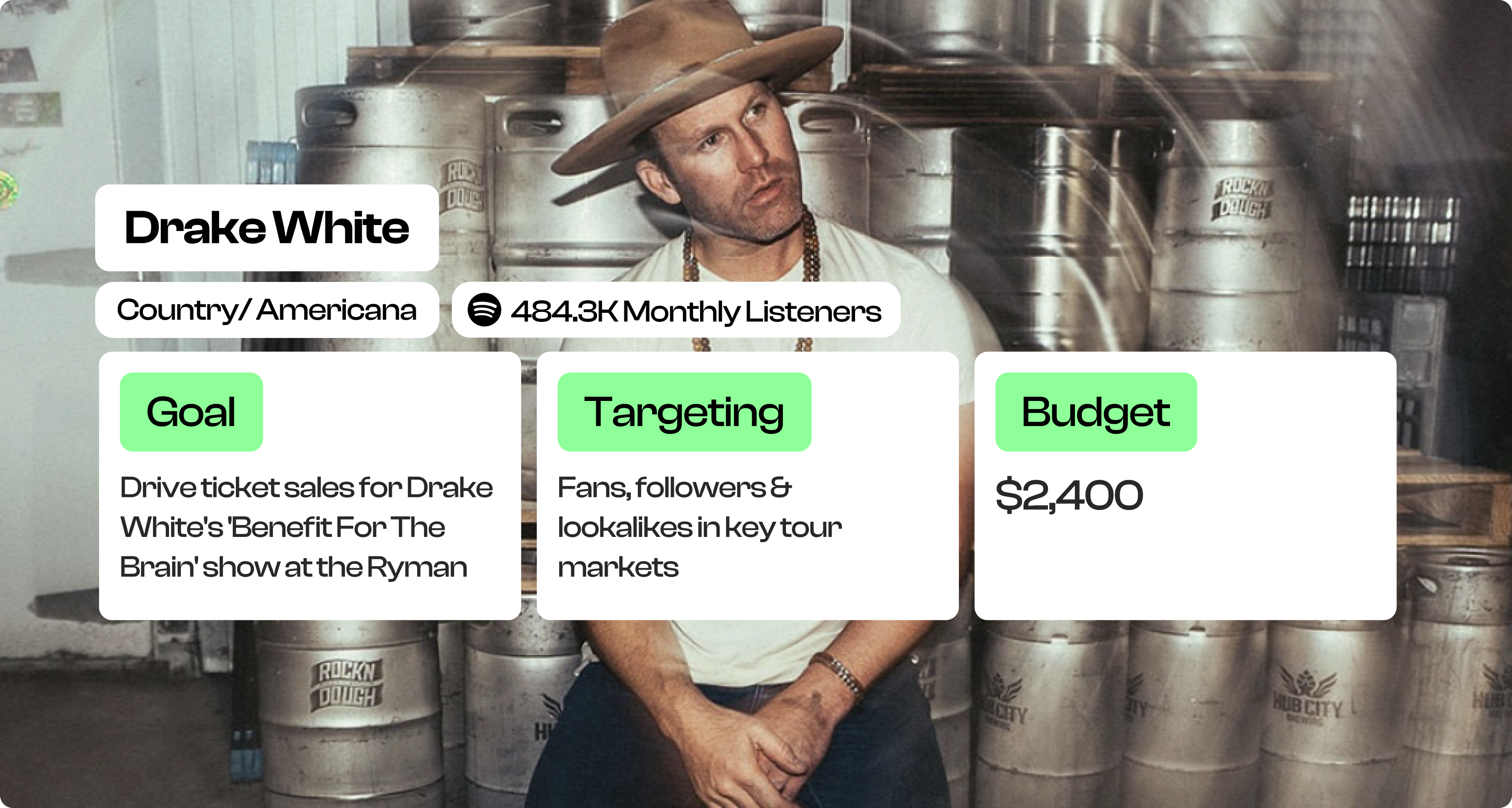 Drake White Benefit For The Brain campaign overview
