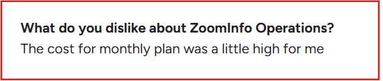 ZoomInfo G2 review