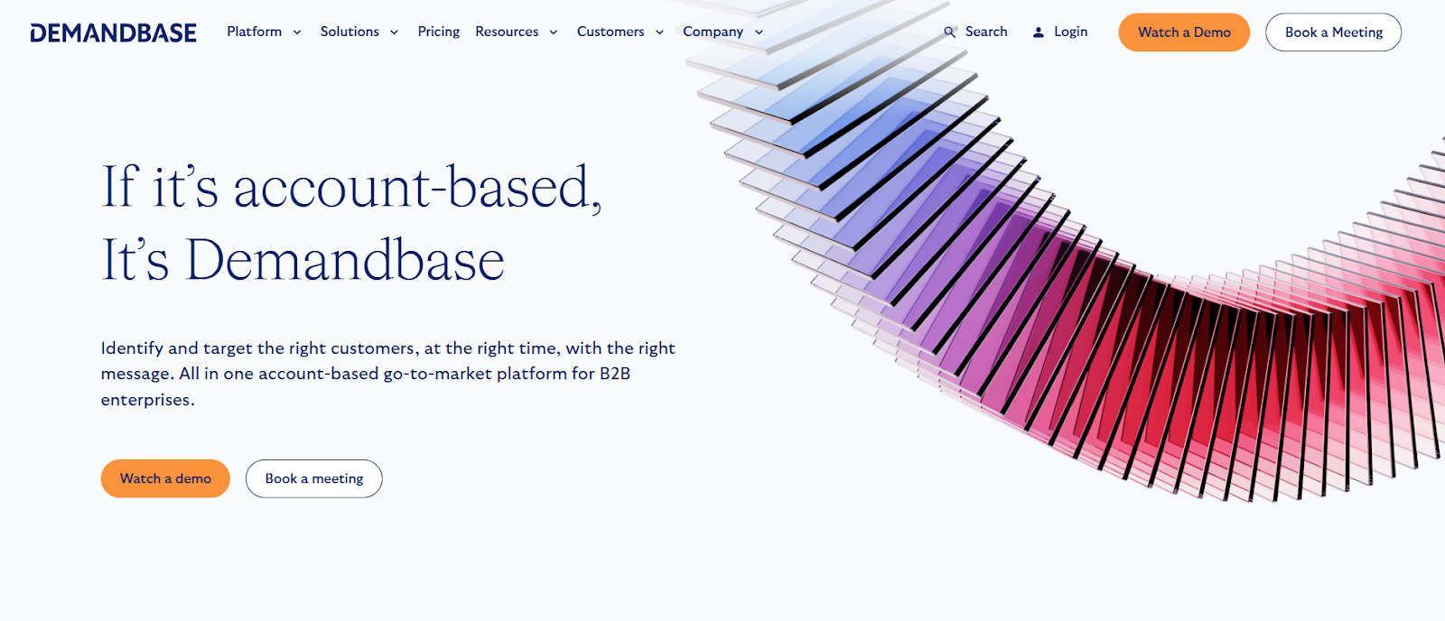 Demandbase homepage