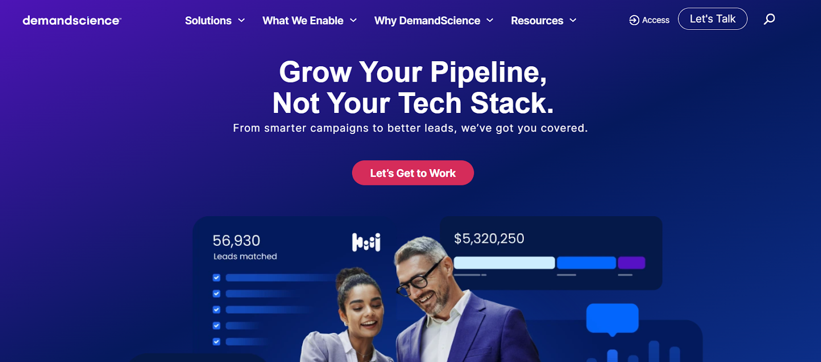 DemandScience homepage