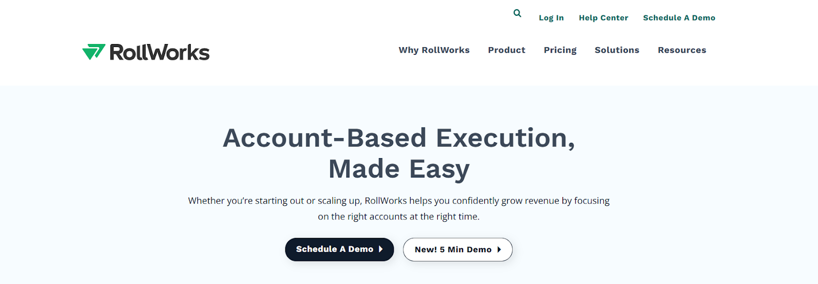 RollWorks homepage