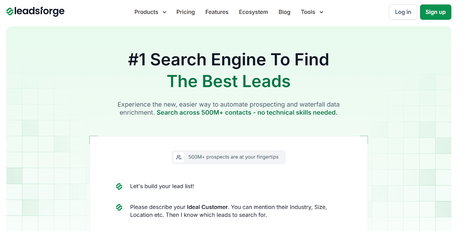 Leadsforge homepage