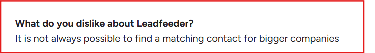 Leadfeeder G2 review