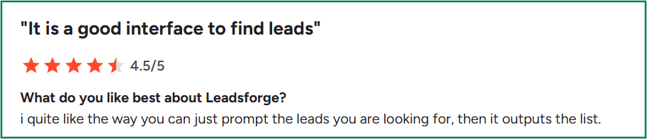 Leadsforge G2 review