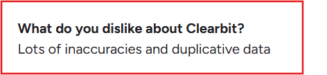 Clearbit G2 review