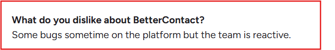 BetterContact G2 review