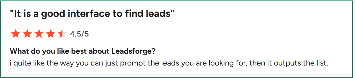 Leadsforge G2 review