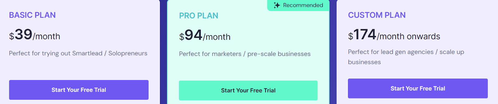 Smartlead pricing