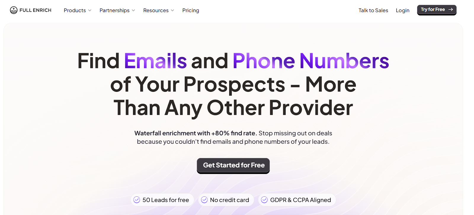 FullEnrich homepage