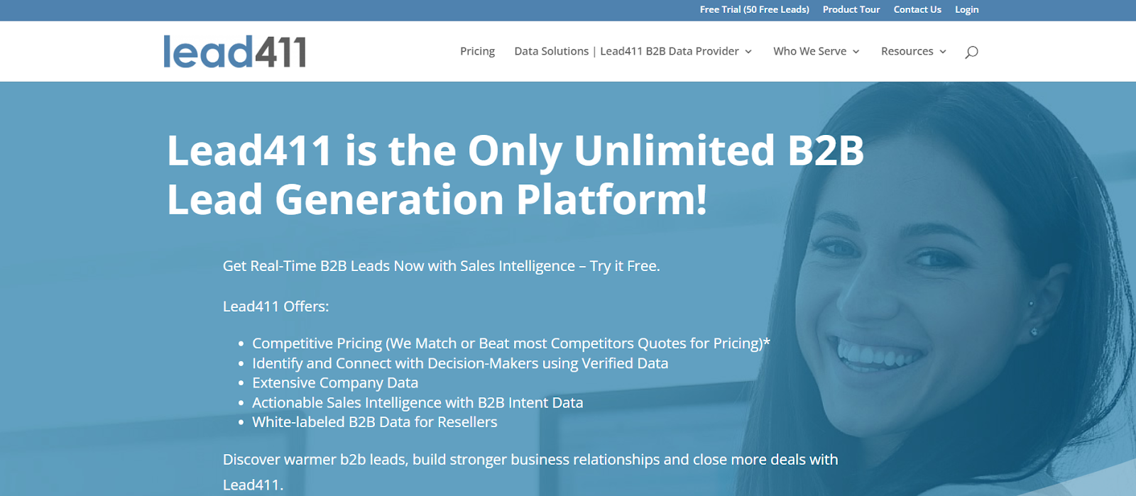 Lead411 homepage