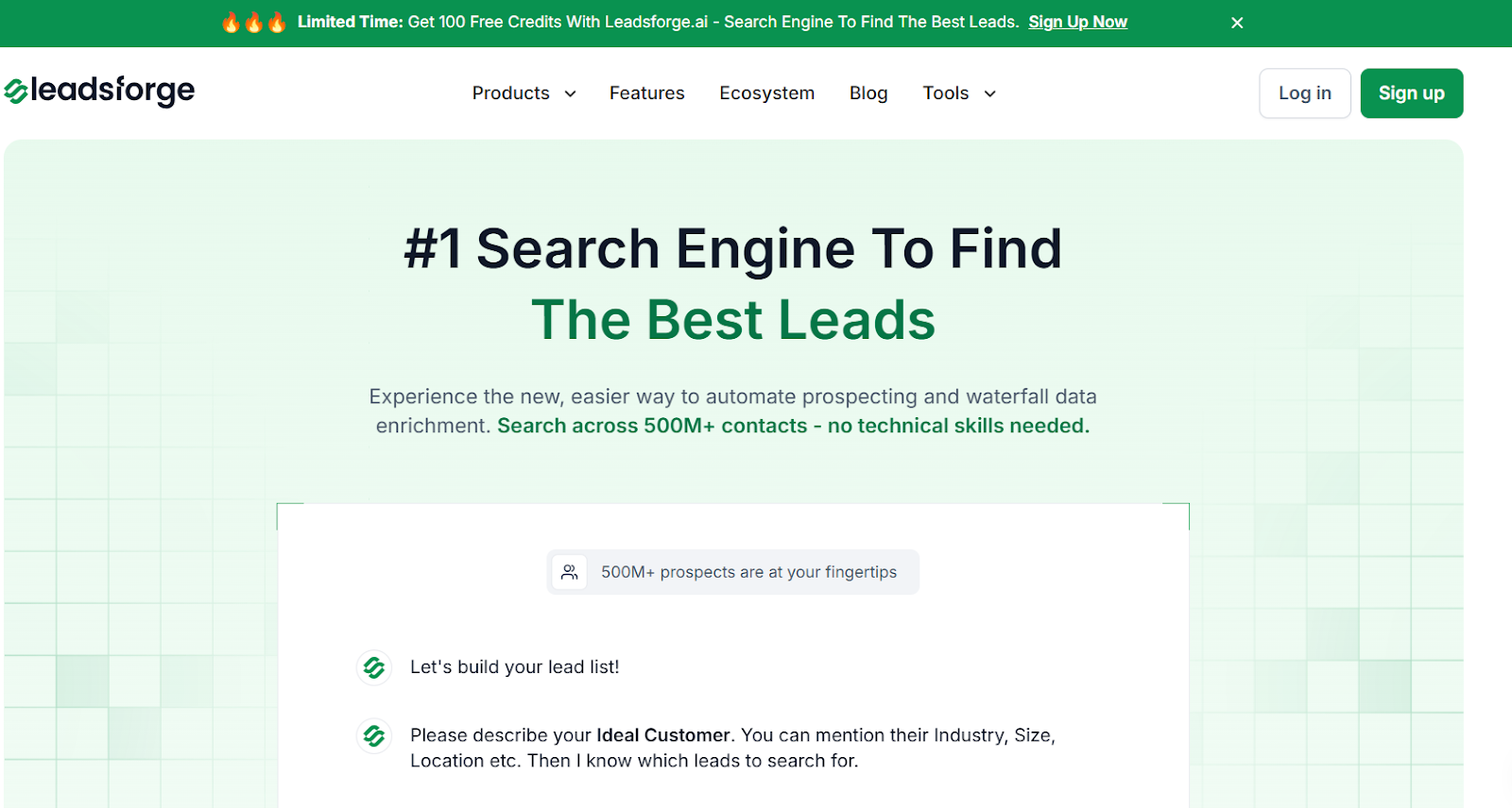 Leadsforge homepage