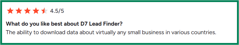 D7 Lead Finder G2 review