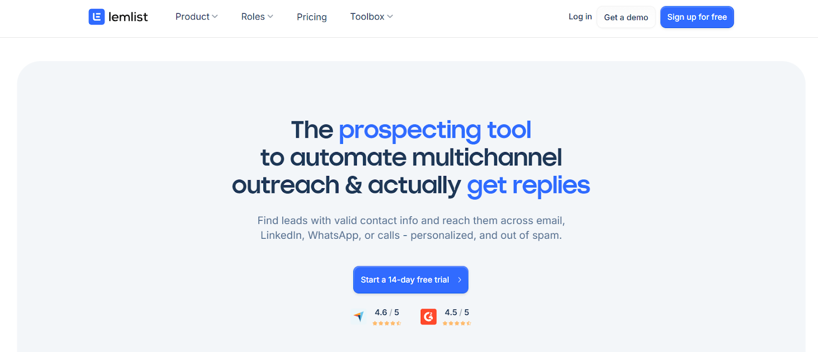 Lemlist homepage