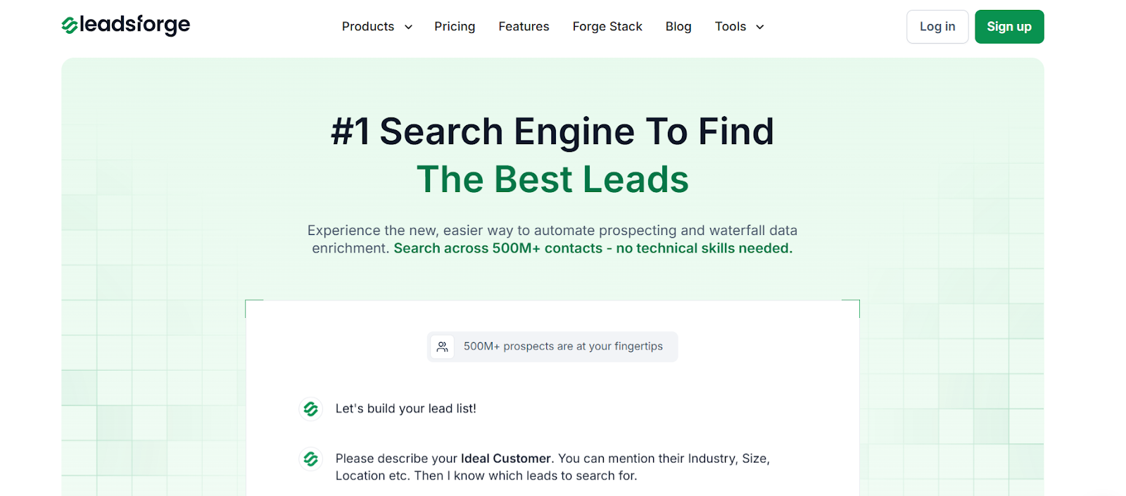 Leadsforge homepage