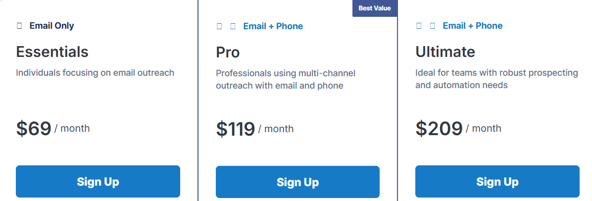 RocketReach pricing