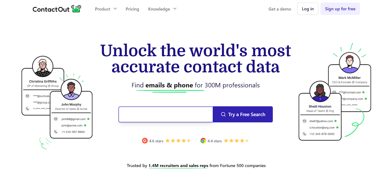 ContactOut homepage