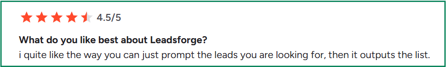 Leadsforge G2 review