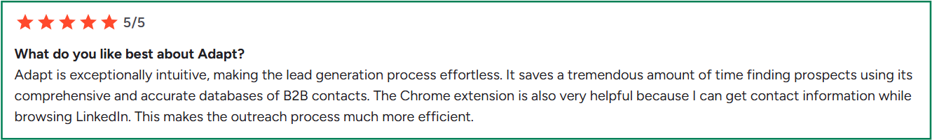 Adapt.io G2 review