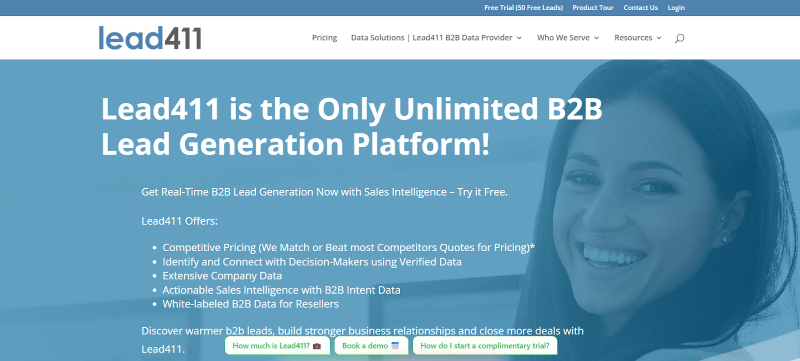 Lead411 homepage
