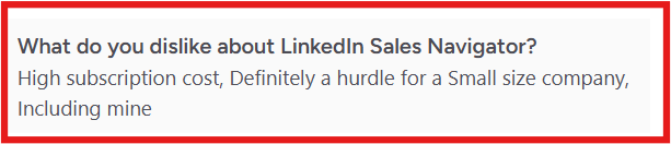 LinkedIn Sales Navigator G2 review