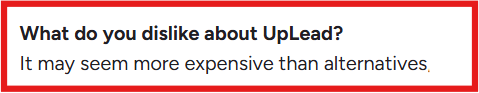 UpLead G2 review