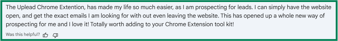UpLead chrome extension review