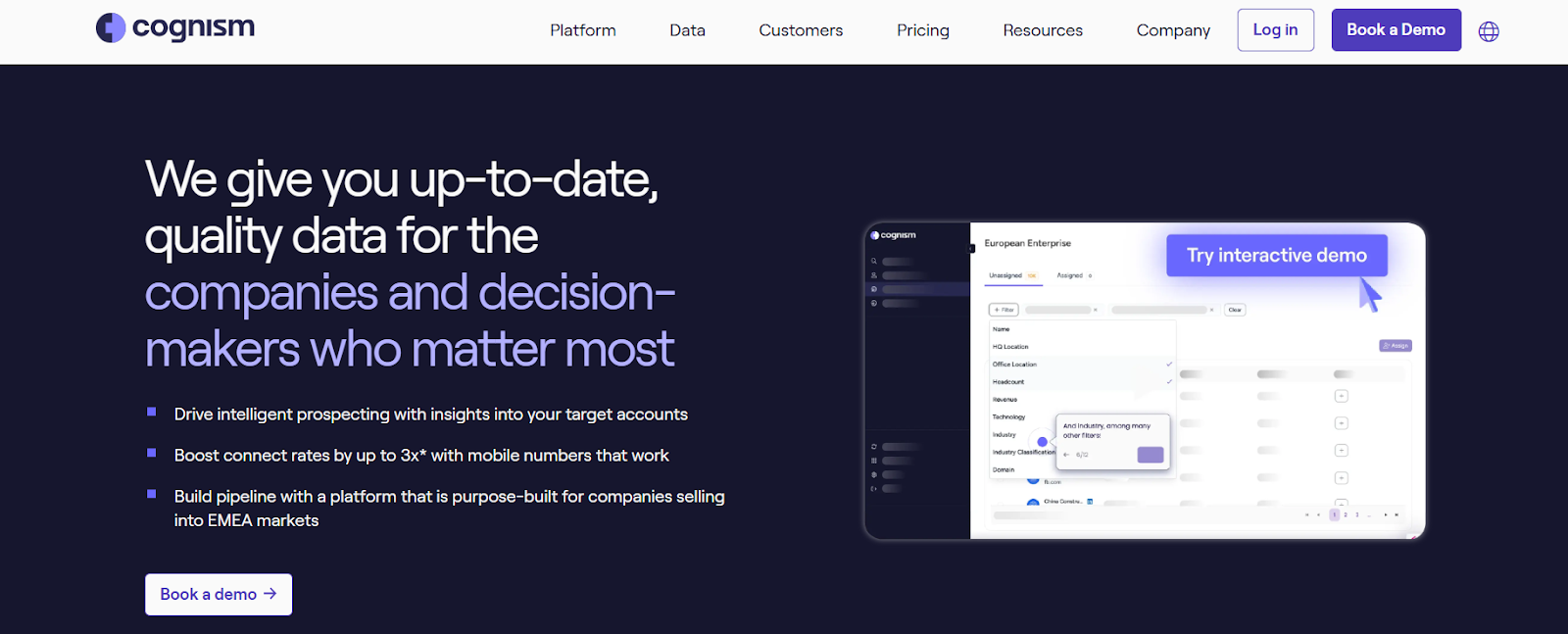 Cognism homepage