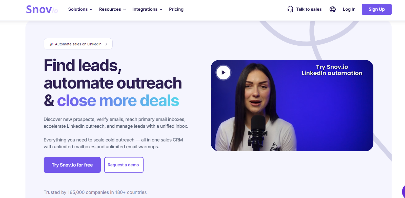 Snov.io homepage
