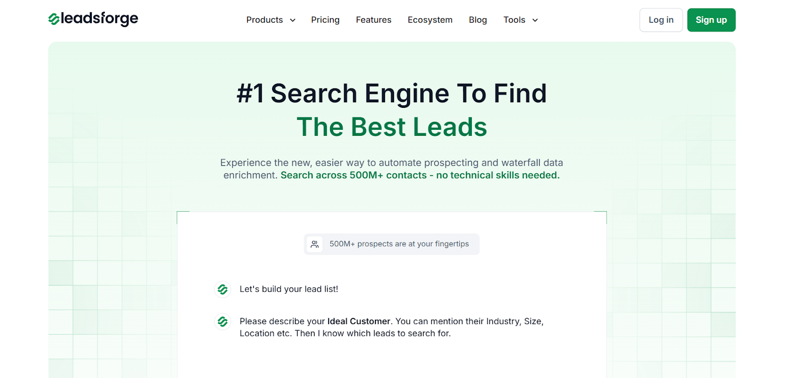 Leadsforge homepage