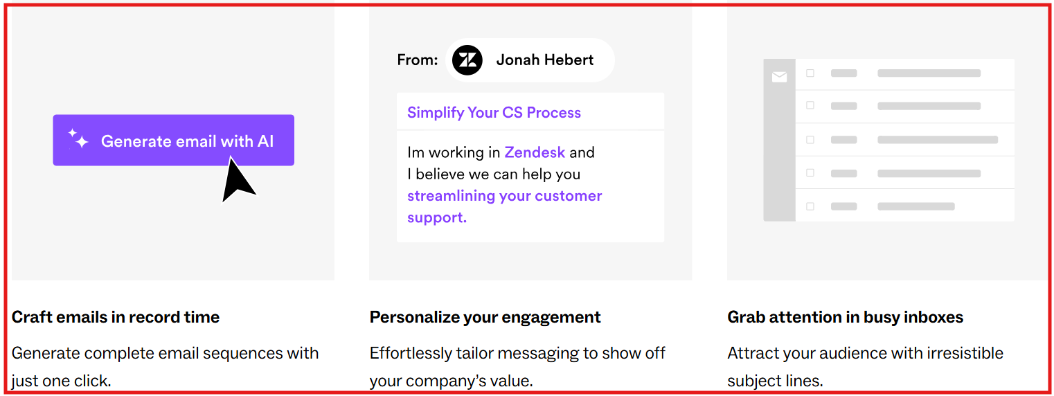 Elevate your outreach with Lusha Engage AI email assistant
