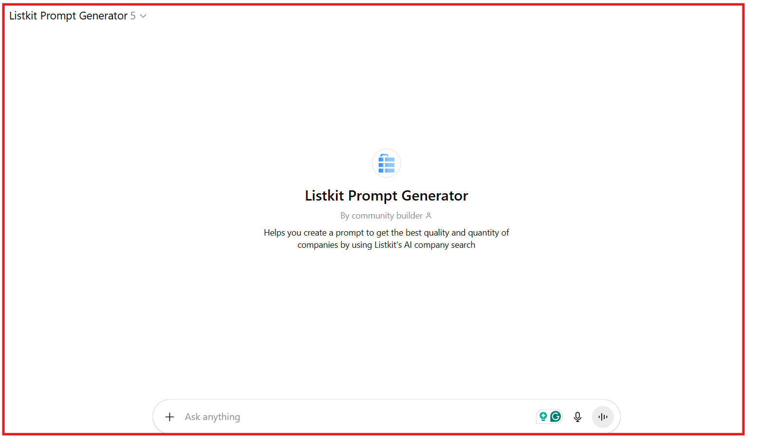 ListKit prompt generator