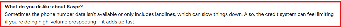 Kaspr G2 review of its credits limitations