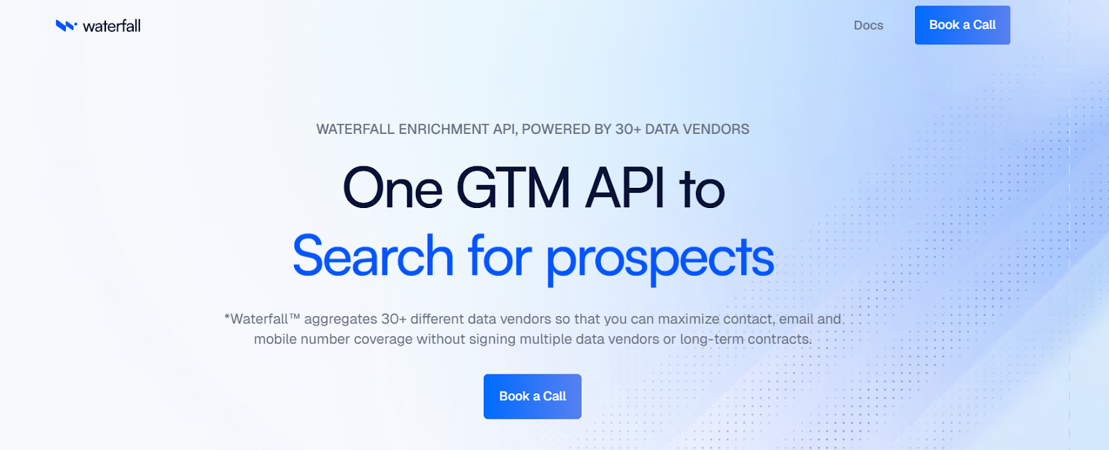 Waterfall.io homepage