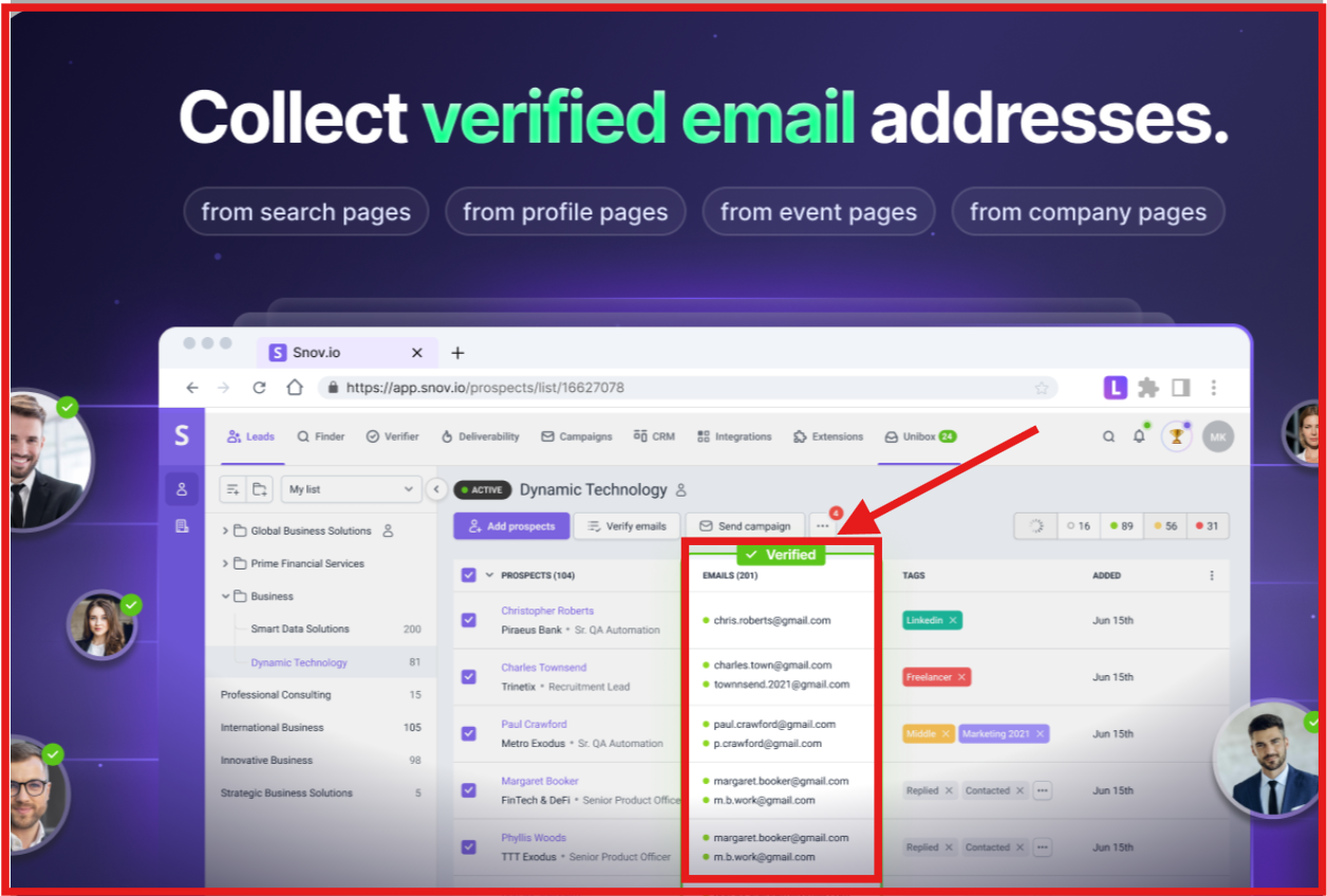 Get verified emails with LI Prospect finder extension