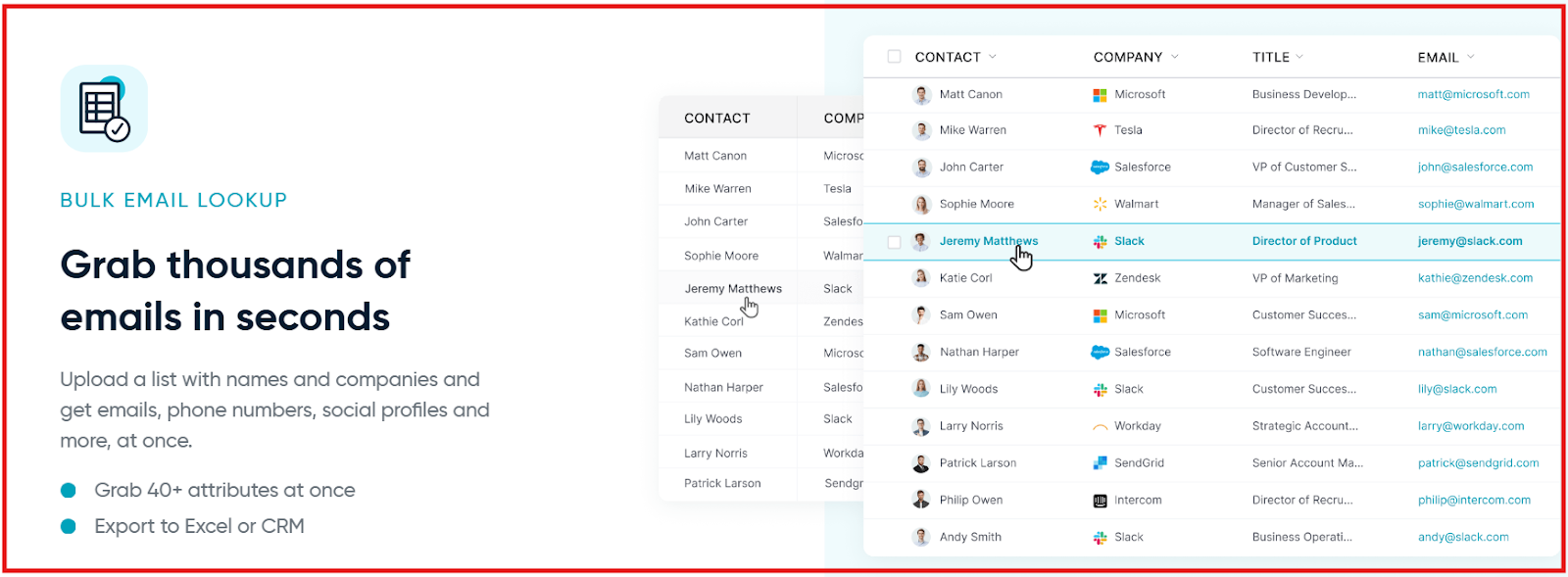 Uplead bulk email lookup