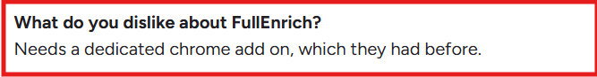 FullEnrich G2 review about chrome extension